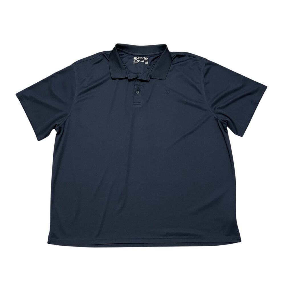 Ariat TEK Short Sleeve Polo Shirt Navy Blue 3XL Mens Performance Stretchy